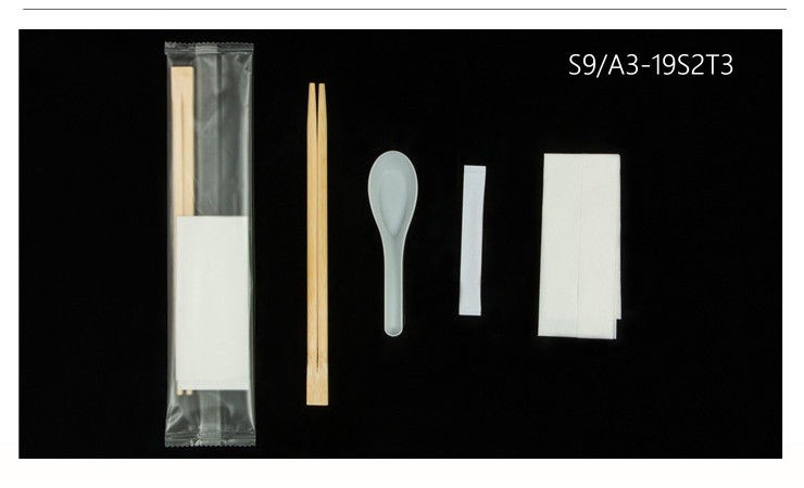 (箱/800套) 一次性竹筷子紙巾四件套裝外賣餐具包勺子 (包運送上門)