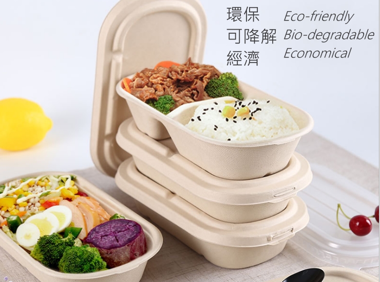 (Ready To Take Straw Pulp Takeaway Box In Stock) (Box/500 Sets) Degradable Straw Pulp Takeaway Box Salad Spaghetti Rice Economical And Environmentally Friendly Lunch Box Lunch Box