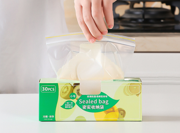 保鮮食品加厚收納袋 冰箱冷藏透明抽取式果蔬單筋密封儲存袋 (包運送上門)