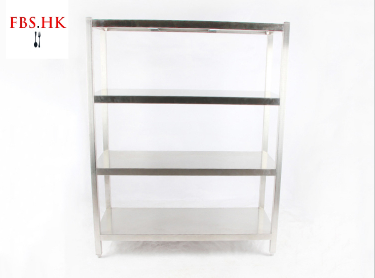 1.0 Steel Thickened Disassembly Square Tube Plate Rack Stainless Steel Commercial Kitchen Warehouse Four-Layer Flat Shelf Rack (Shipping & Installation to be Quoted Separately)