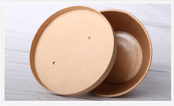 (Box/500Sets) 142 Large Mouth Kraft Paper Soup Bucket (Door Delivery Included)