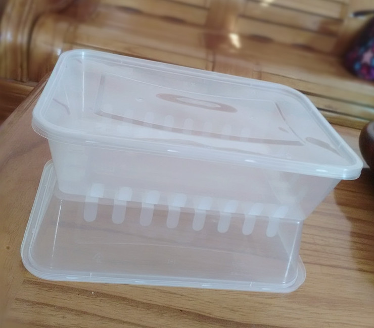 (150套/箱) 1000ml大方盒 一次性塑料飯盒保鮮外賣餐盒 方形燒臘打包飯盒 (包運送上門)