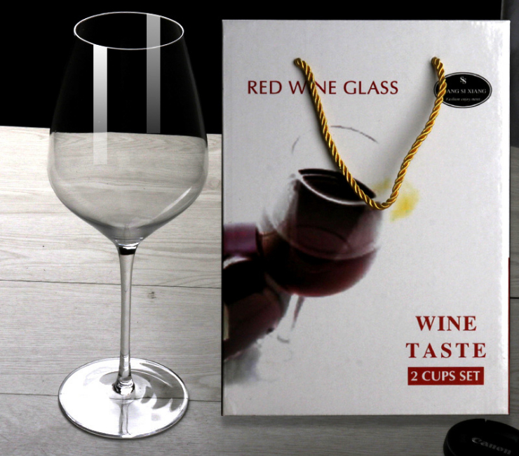 2 Gift Boxes Red Wine Glass Lead-Free Crystal Goblet Wine Bordeaux Glass Gift Set