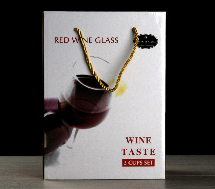 2只禮盒裝 紅酒杯 無鉛水晶玻璃高腳杯葡萄酒波爾多杯 送禮套裝