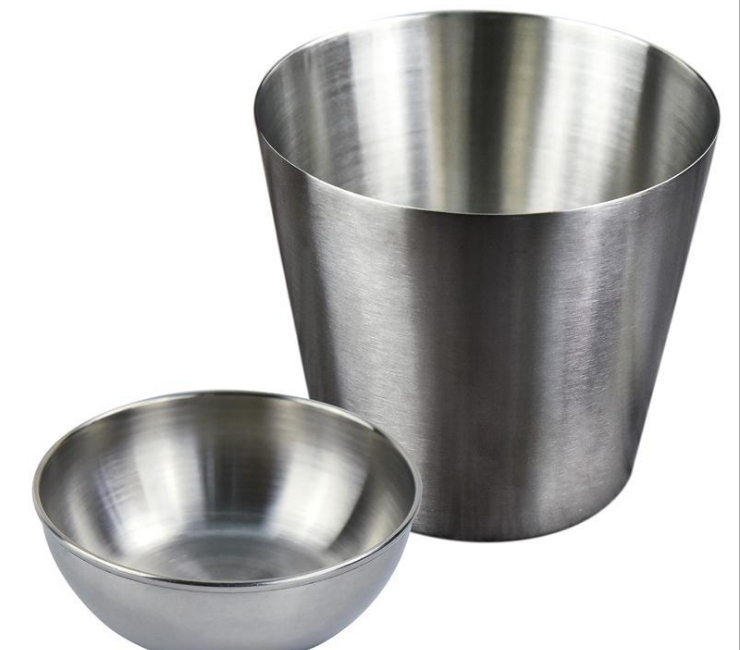 304 Stainless Steel French Fries Cup Fried Snack Cup Cold Drink Cup French Fries Dipping Dish Soy Sauce Dish Seasoning Dish