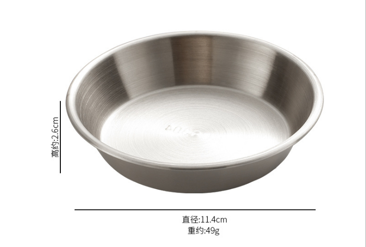 304不銹鋼圓形蘸料碟子 創意家用醬油醋碟小吃碟調味碟