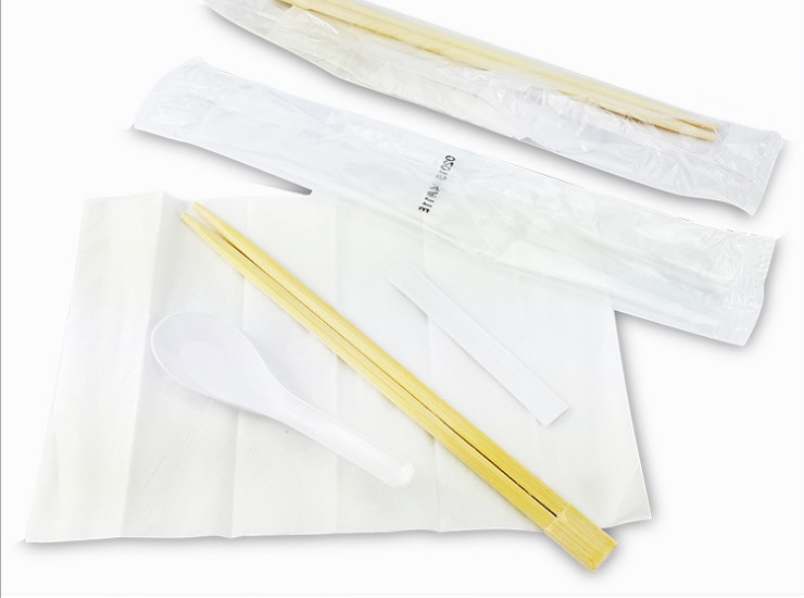 (500包/箱) 一次性筷子套裝 勺紙巾牙籤竹筷組合裝 一次性筷子四件套 (包運送上門)