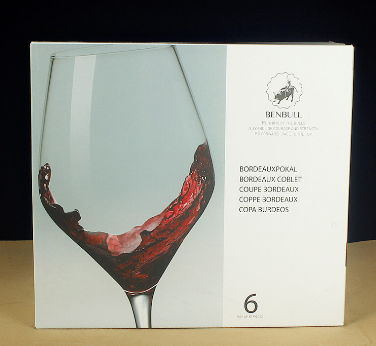 6 Packs Premium Lead-Free Crystal Glass Gift Box Exquisite Wine Glass Set Bordeaux Wine Glass Gift Box