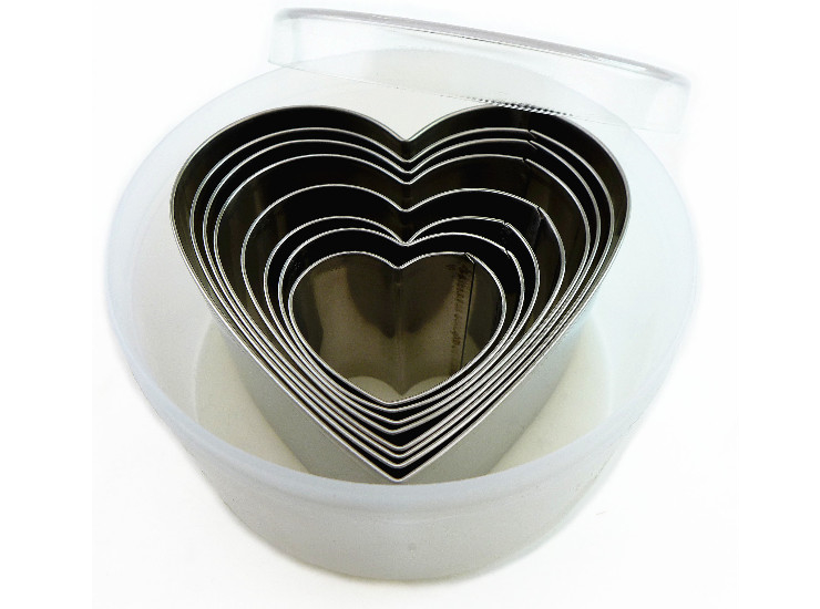 8 Head Heart-Shaped Stainless Steel Cutting Sets Of Dough Cut Bread Cracked Fruit And Vegetable Mold Cutting Mold