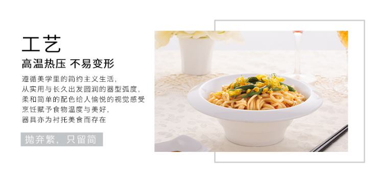 A5密胺中式白色麵碗創意湯碗酒店仿瓷商用塑料碗餐具 (多款多尺寸)
