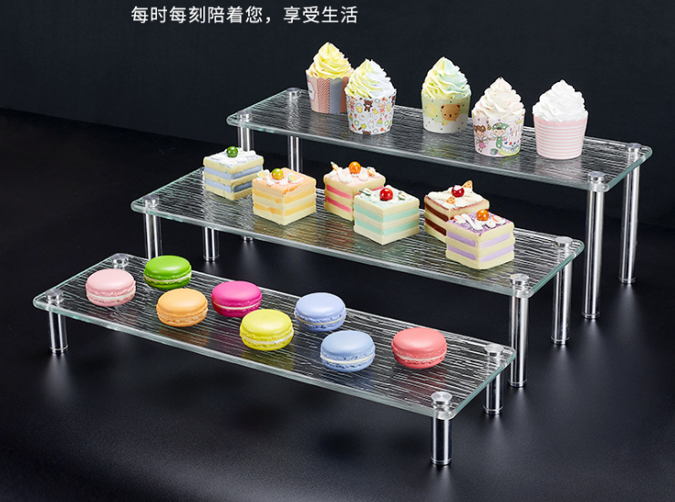 亚克力自助餐糕点甜品架 三层点心架茶歇甜品台展示架欧式摆台
