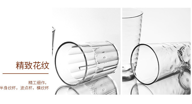 亞克力酒杯透明塑料水杯磨砂杯子 啤酒杯 茶餐廳可樂果汁飲料杯 - 關閉視窗 >> 可點按圖像