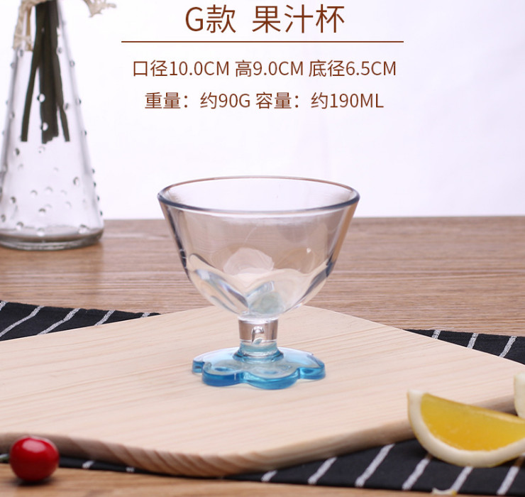 Acrylic Juice Cup Tea Cup Transparent Plastic Imitation Glass Drink Cup Milkshake Dessert Ice Cream Ice Cream Cup