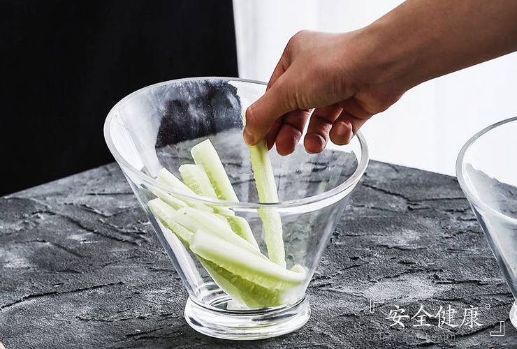 Acrylic Oblique Bowl Plastic Snack Bowl Home Fruit Bucket Hotel Salad Dessert Transparent Bowl Ktv Bar