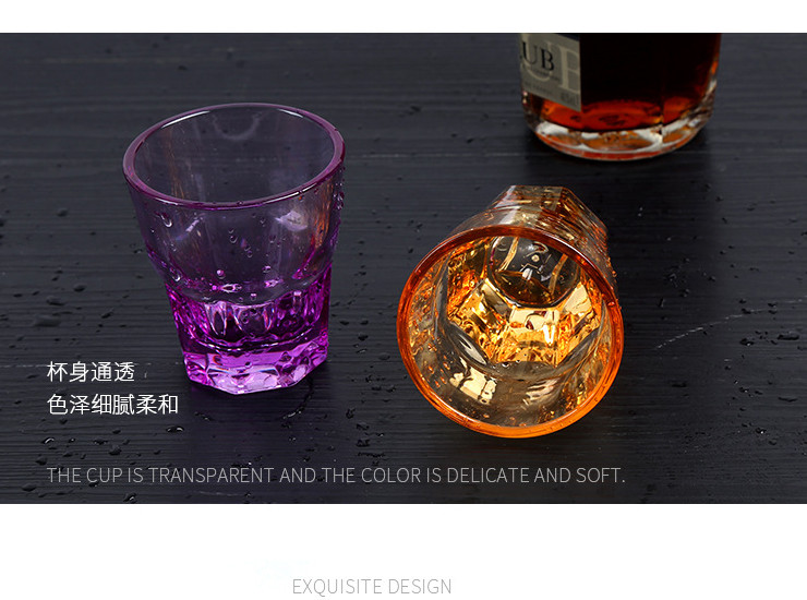 Acrylic Octagonal Cup Transparent Pc Plastic Cup Bar Ktv Beer Mug Wine Glass