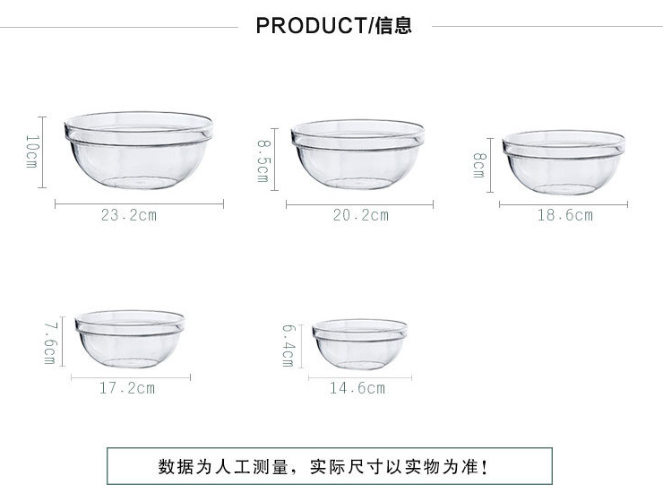 Acrylic Round Bowl Of Cold Dish Bowl Plastic Snack Bowl Fruit Bucket Hotel Salad Dessert Transparent Bowl Ktv Bar (Multiple Sizes)