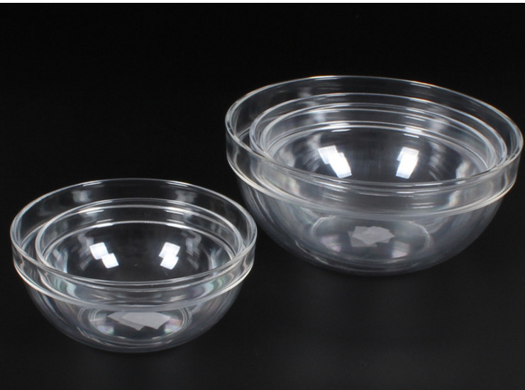 Acrylic Salad Bowl Restaurant Tea Basin Pc Transparent Round Bowl Restaurant Tea Drum Wash Basin Fruit Bowl Bowl