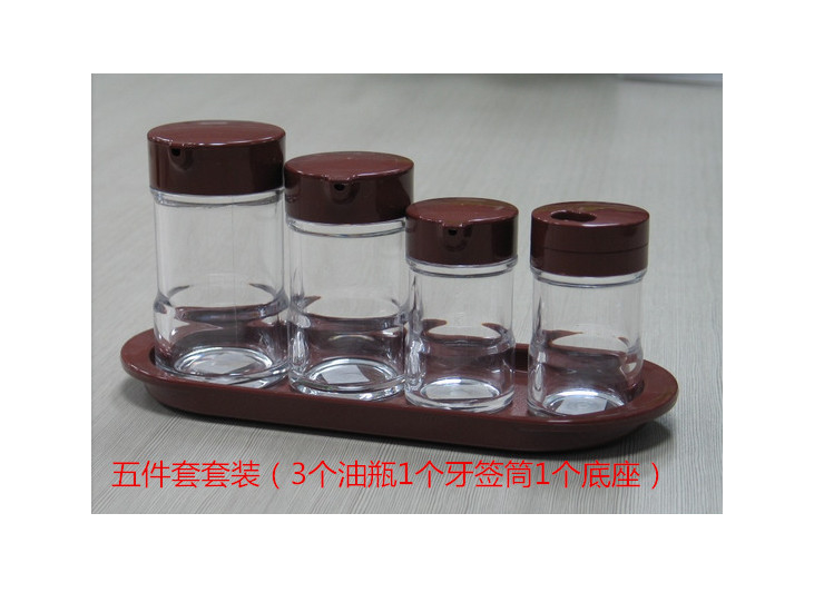 Anti - Leak Type Acrylic Seasoning Bottle Soy Sauce Bottle Pepper Tank Vinegar Bottle Transparent Spices Bottle Storage Tank Vinegar Pot