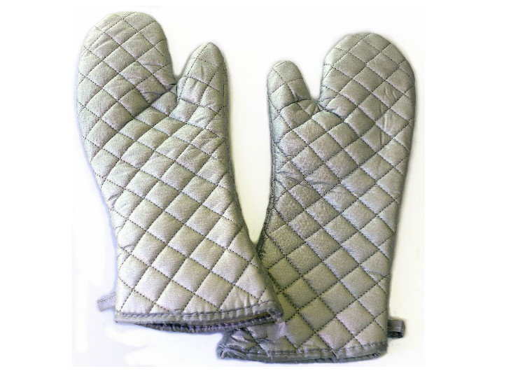 烘焙银色 耐高温手套 隔热 防烫 微波炉加厚烘焙专用手套