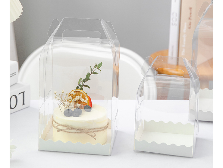 生日透明蛋糕盒手提3寸4寸5寸6寸蛋糕包装盒加高 (包运送上门)