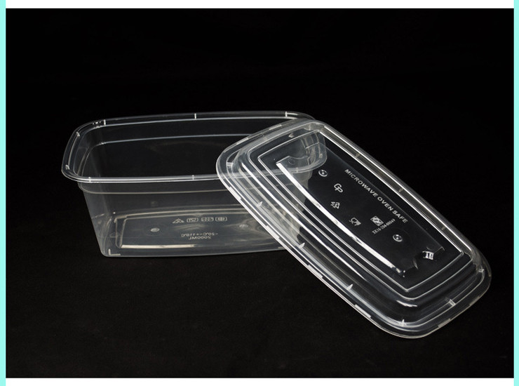 (Box / 150 Sets) Disposable 1500Ml 2000Ml Plastic Lunch Box Environmental Fast Food Box Box Box (Box Delivery Door)