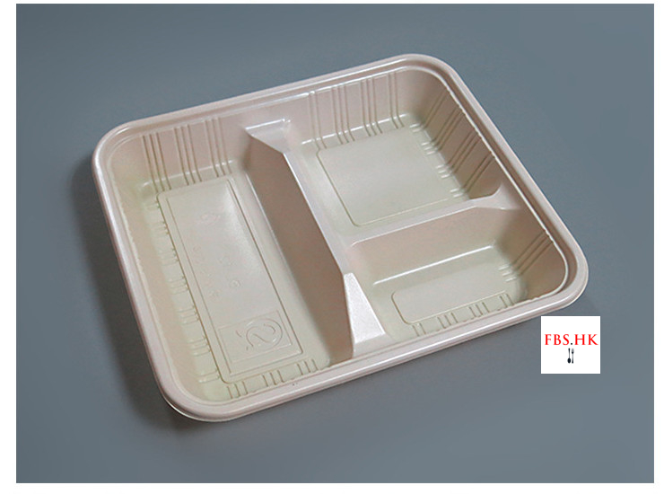 (箱/500套) 紅黑3格飯盒 一次性紅黑飯盒 三格塑料厚蓋優質 800-1000ml (包運送上門)