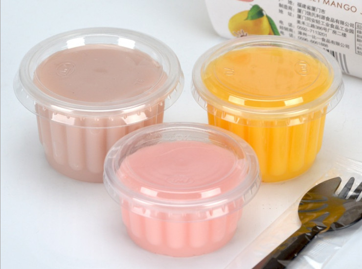 (Box / 500 Sets) Variety of Different Capacity One-Time Pudding Cup Plastic Yogurt Cup Double Skin Jelly Cup Transparent Tasting Cup Sauce Cup With Lid (Door Delivery Included)