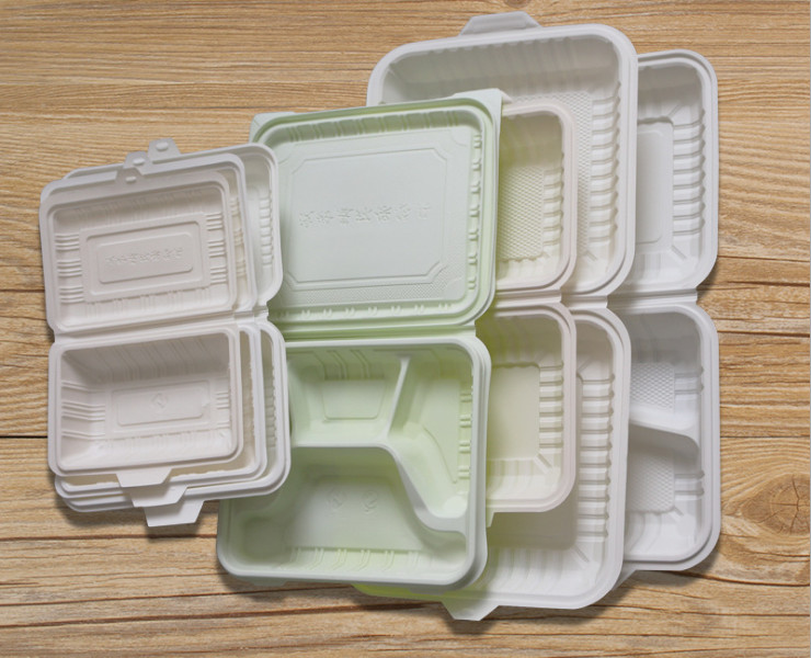 (箱) 玉米澱粉可降解一次性餐盒外賣打包盒單格/三格餐盒 (包運送上門)