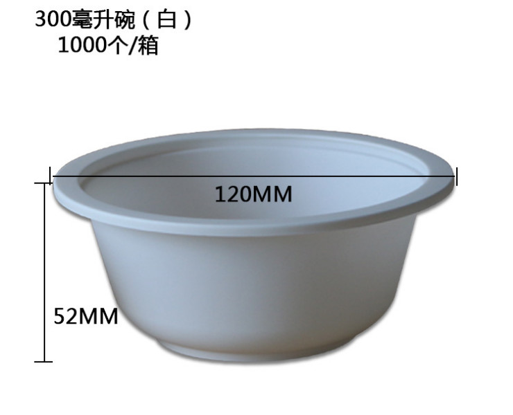 (箱) 可降解打包餐具一次性湯碗帶蓋子 環保飯碗加厚加硬 (包運送上門)