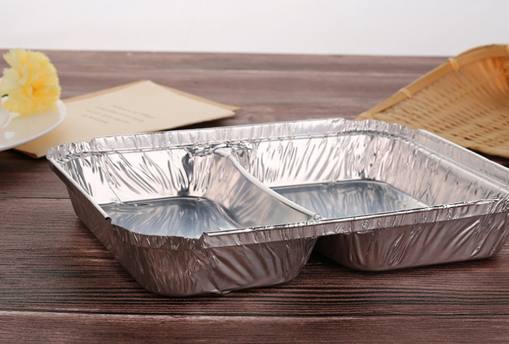 (箱) 一次性鋁箔餐盒兩格三格四格套餐盒快餐錫紙打包盒錫箔紙盒 (包運送上門)