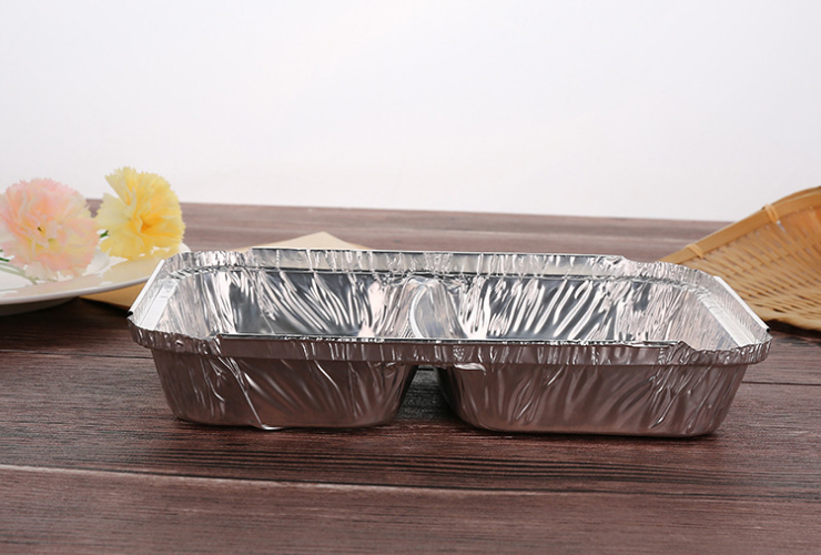 (箱) 一次性鋁箔餐盒兩格三格四格套餐盒快餐錫紙打包盒錫箔紙盒 (包運送上門)