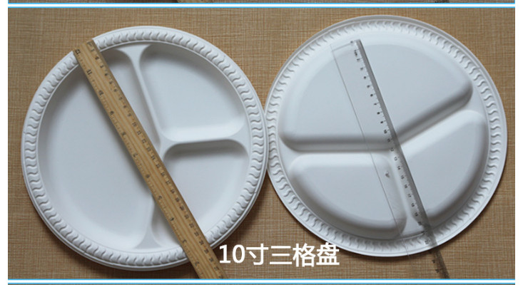 (箱) 高檔玉米澱粉一次性盤子白色蛋糕碟單格/兩格/三格/四格加厚碟子 (包運送上門)