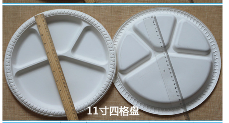 (箱) 高檔玉米澱粉一次性盤子白色蛋糕碟單格/兩格/三格/四格加厚碟子 (包運送上門)