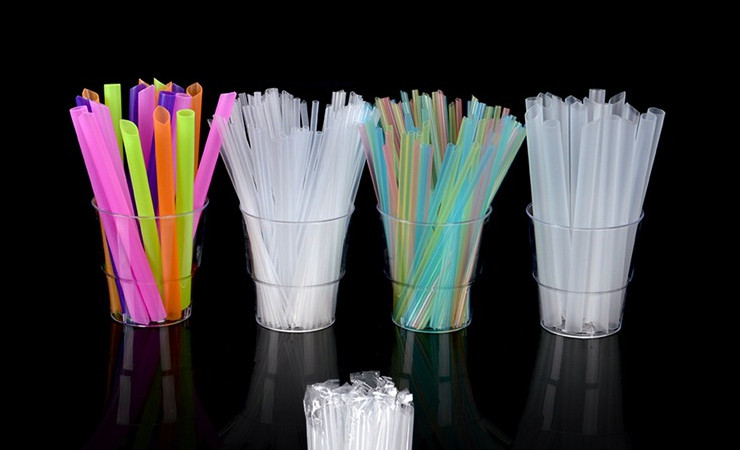 (Box) Secondary Plastic Straws Color Art Straws Beverage Juice Cola Creative Shape Thick Tube Thin Tube (Door Delivery Included)