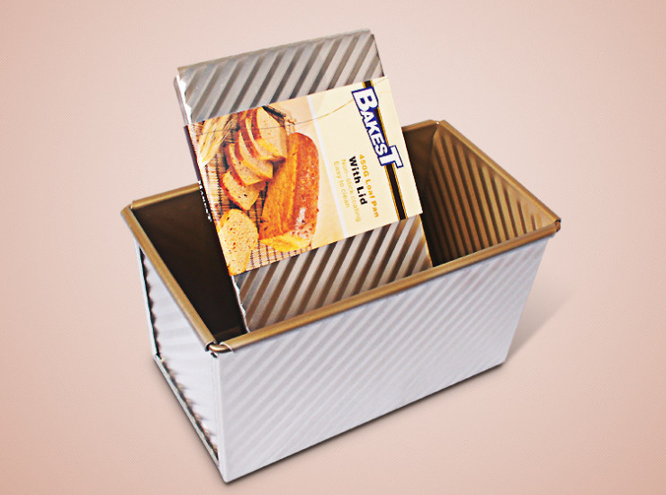 (箱/10個) 金色不粘吐司盒長方波紋土司器具450g鋁合金吐絲盒 (2款) (包運送上門)
