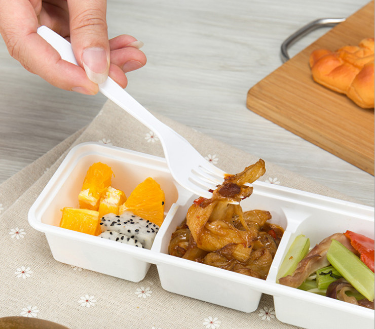 (箱/1000個) 優質塑料6寸PS月餅叉 一次性食品水果叉 塑料刀叉勺 (包運送上門)
