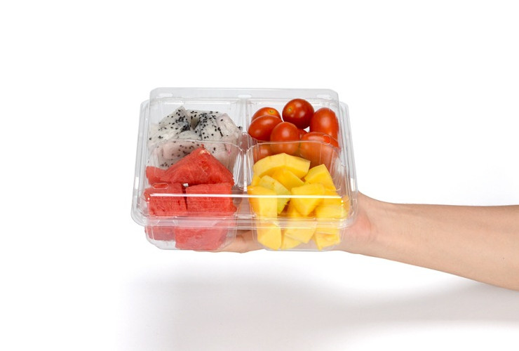 (箱/1000個) 新款一次性水果包裝盒透明有蓋果切盒果蔬打包盒子車厘子保鮮盒 (包運送上門) - 關閉視窗 >> 可點按圖像