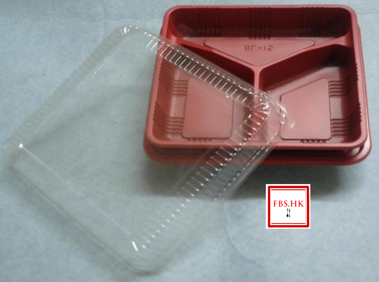 (箱/1200套) 红黑双层三格饭盒 一次性红黑餐盒批发 分2层多格饭盒 两层 800-1000ml (包运送上门)