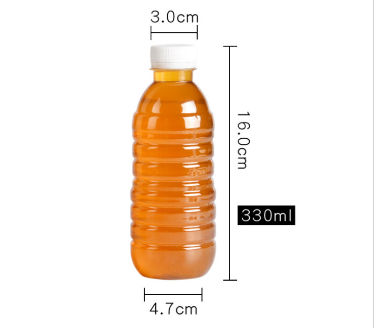 (Box/150 Pcs) Disposable Pet Plastic Bottle 330Ml Juice Drink Bottle Thick Transparent Mineral Water Bottle (Door Delivery Included)