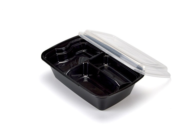 (箱/150套) 1250ml雙層打包盒一次性餐盒塑料盒快餐打包外賣盒商務便當盒帶蓋 (包運送上門) - 關閉視窗 >> 可點按圖像