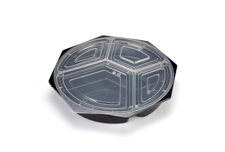 (箱/150套) 一次性餐盒塑料打包盒 創意八角 桃心外賣便當盒日式帶蓋飯盒 (包運送上門)