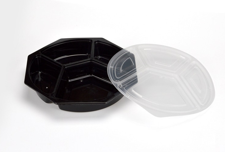(箱/150套) 一次性餐盒塑料打包盒 創意八角 桃心外賣便當盒日式帶蓋飯盒 (包運送上門) - 關閉視窗 >> 可點按圖像