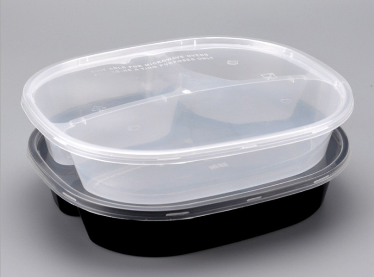(箱/150套) 三格套餐盒 塑料打包盒 环保快餐盒 可微波饭盒带盖(包运送上门)