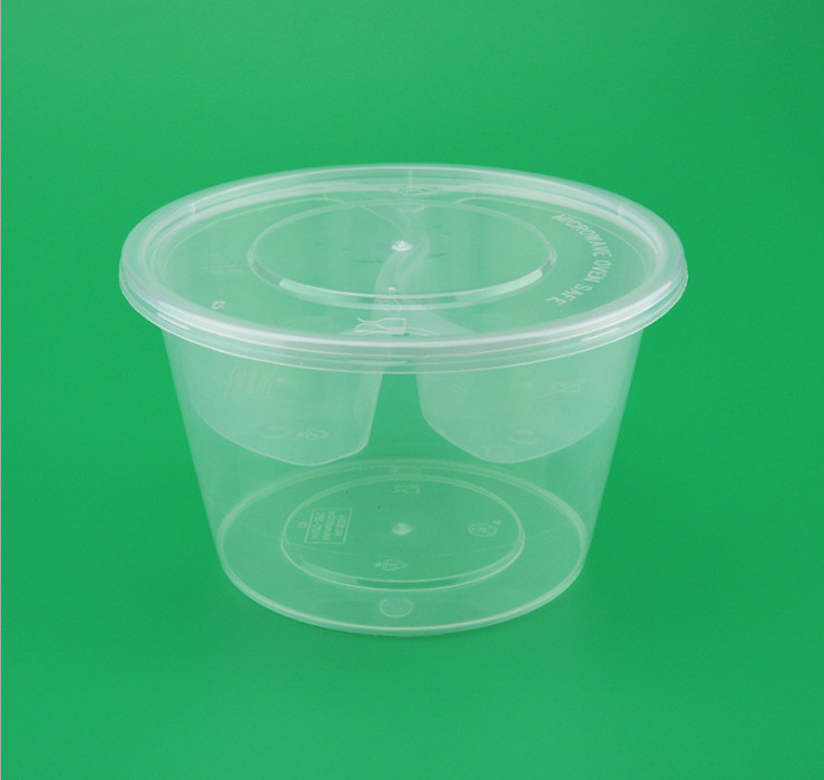 (箱/180套) 一次性飯盒 雙層圓形打包盒 外賣湯麵湯粉便當盒早餐粥碗帶蓋 (包運送上門)