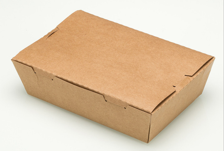 (即取一次性環保降解餐具現貨) (箱/200個) 一次性紙飯盒 沙拉紙盒 蓋可撕下環保可降解牛皮紙打包盒 - 關閉視窗 >> 可點按圖像