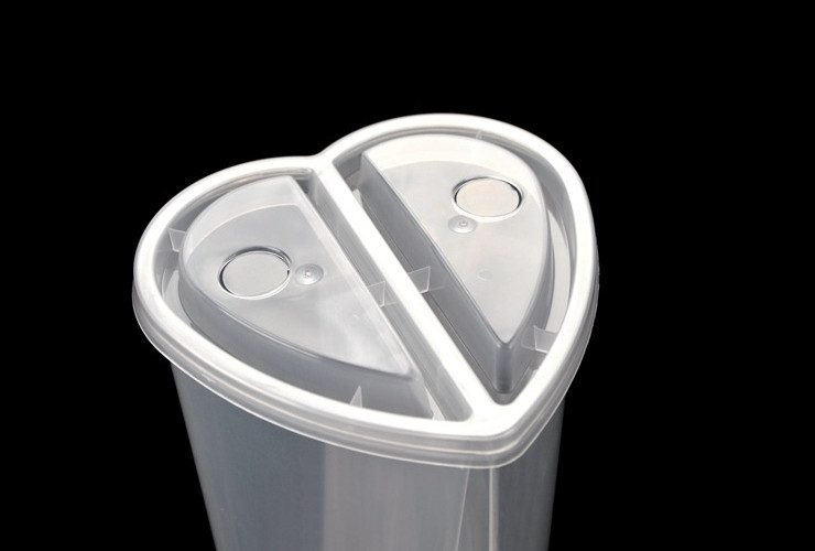 (箱/200套) 一次性 600ml 塑料杯心形情侣分享杯 创意奶茶杯 (包运送上门)