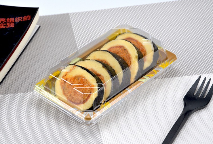 (箱/200套) 一次性打包盒印花刺身壽司盒水果盤 印花蛋糕盒保鮮盒 (包運送上門)