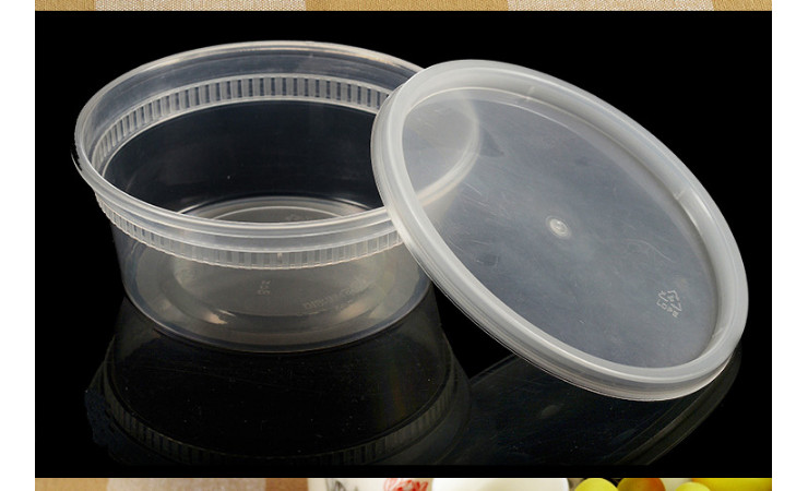 (箱/200套) 一次性透明碗加厚圓形平底塑料碗出口8/16/32OZ pp湯碗多種規格 (包運送上門)
