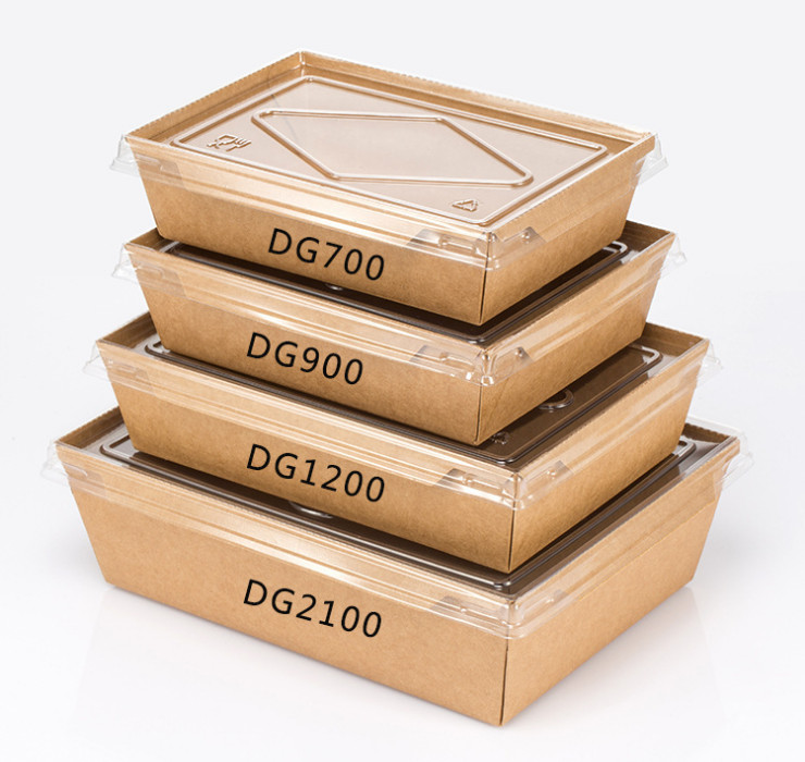(箱/200套) 餐盒單格牛皮紙餐盒白卡紙PE淋膜紙質餐盒方形盒 (包運送上門)