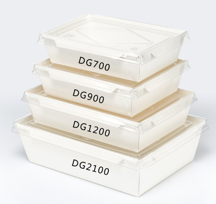 (箱/200套) 餐盒單格牛皮紙餐盒白卡紙PE淋膜紙質餐盒方形盒 (包運送上門)